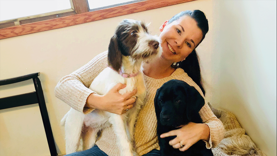 Connie and her 2 dogs
