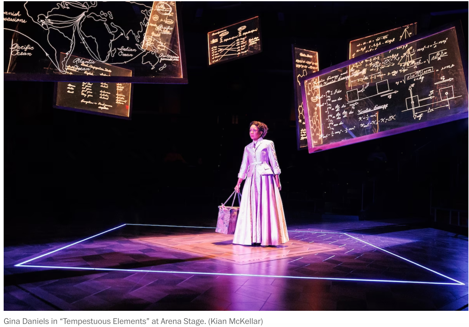 Gina Daniels in "Tempestuous Elements" at Arena Stage.
