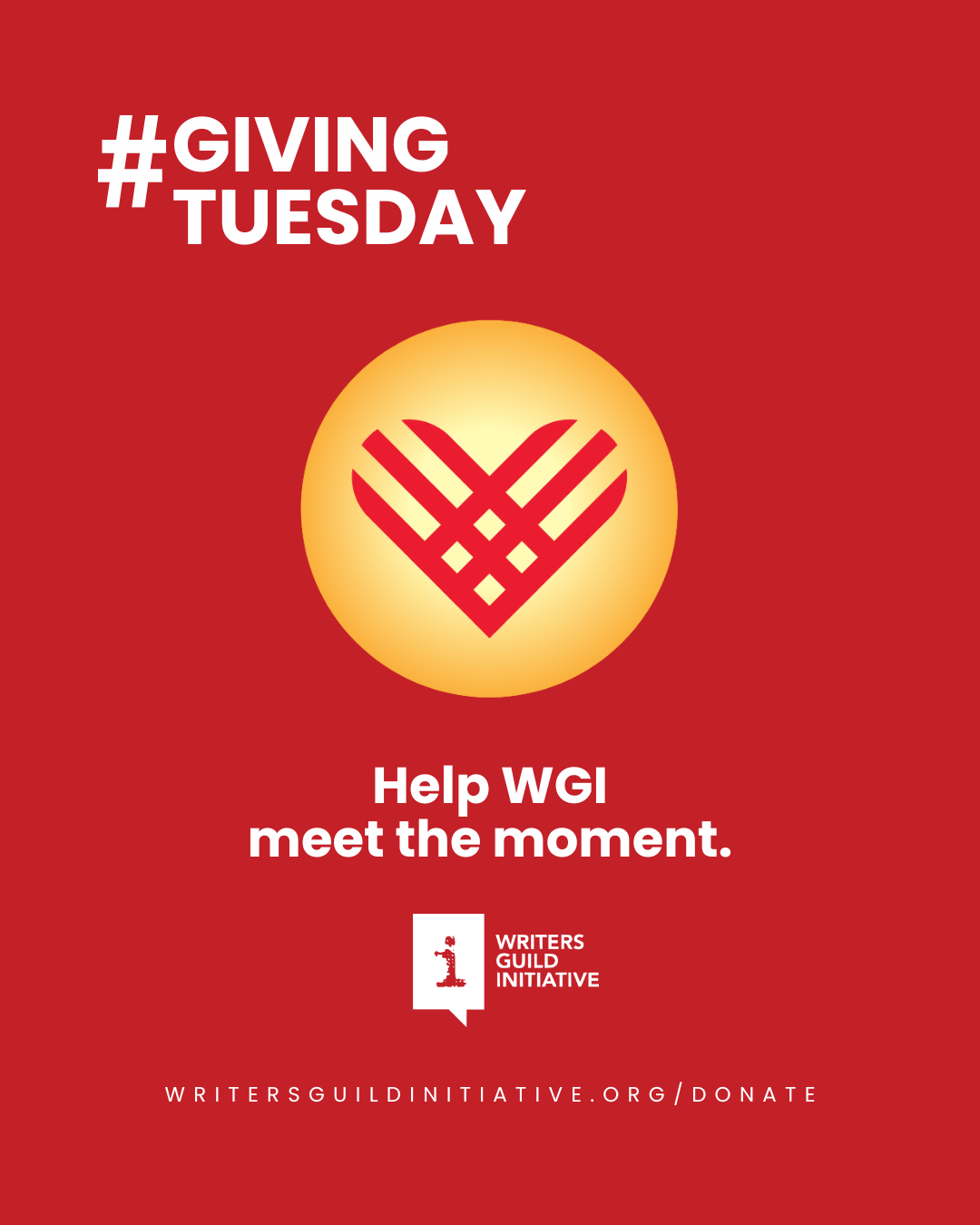 Help WGI meet the moment. Double Your Gift to WGI this Giving Tuesday!