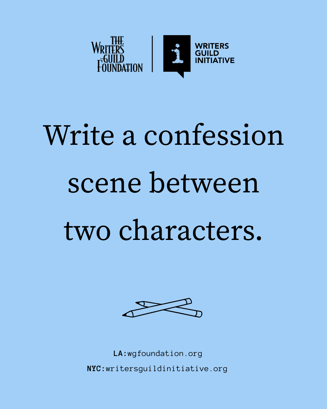 Write a confession scene between two characters.