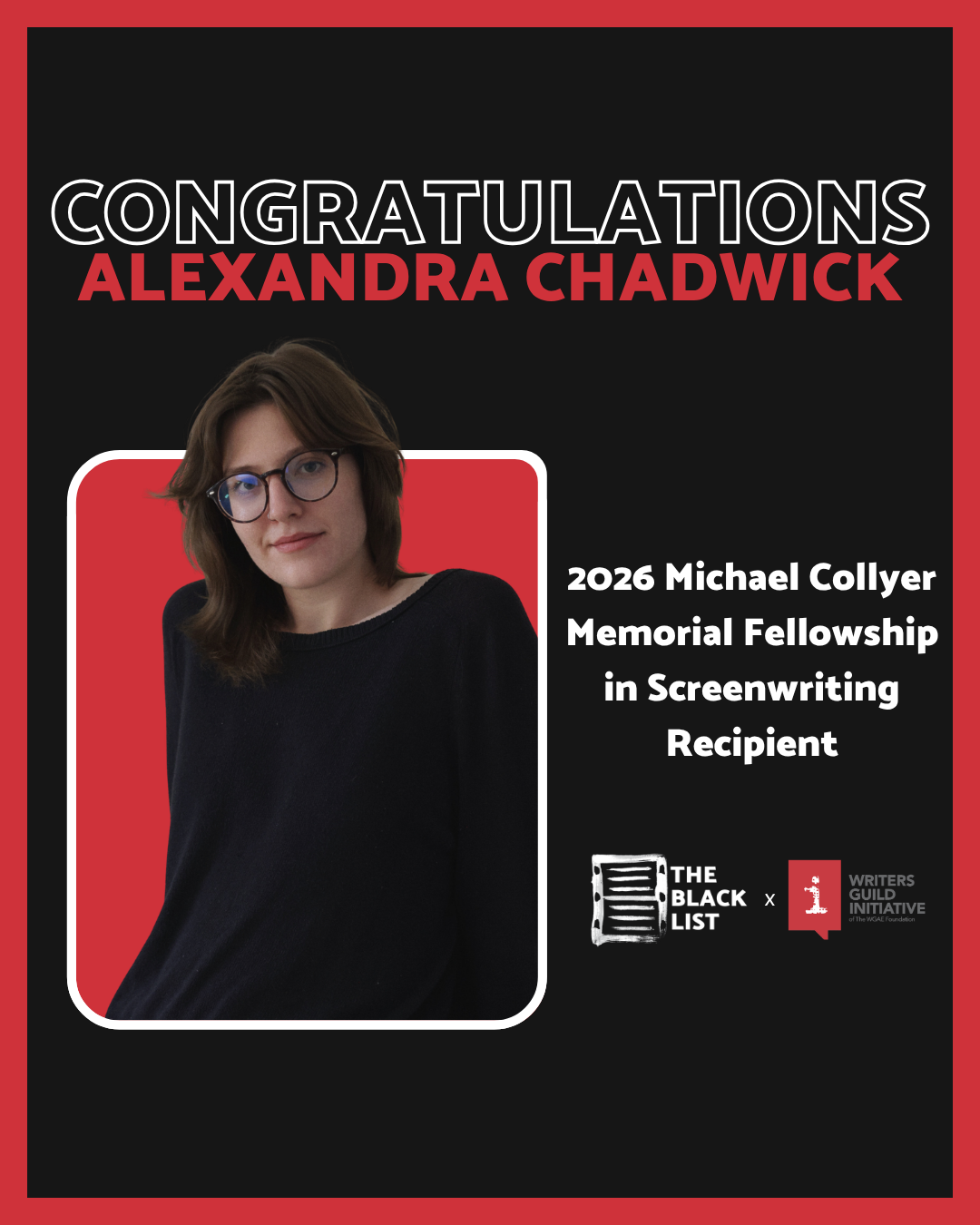 Congrats to 2026 Collyer Fellow Alexandra Chadwick!